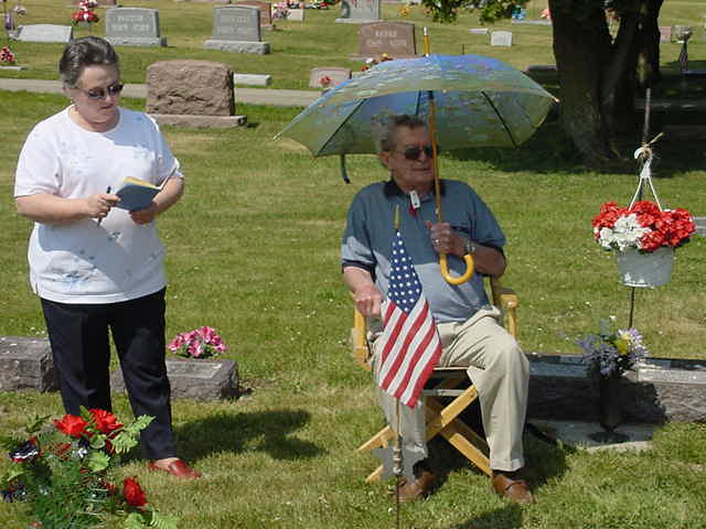 Ann Martin at Besse Yarde gravesite 2005